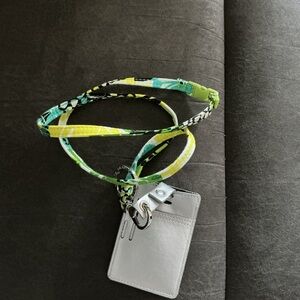 Vera Bradley Colorful Lanyard with ID Holder Like New